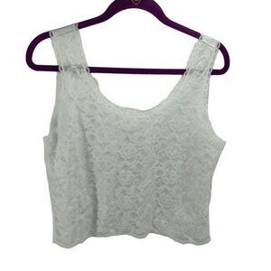 Chic By H.i.s Womens Slip Top Lingerie Sleepwear Tank Cropped White Size 8